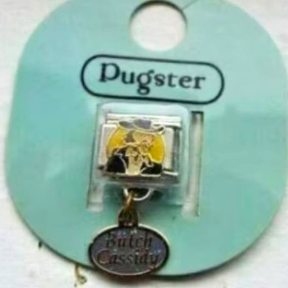 Pugster Butch Cassidy enamel 9mm stainless steel Italian charm bracelet link new